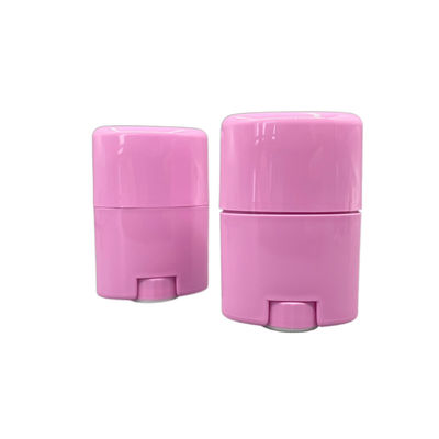 Plastic 15g Pink Deodorant Containers Empty Roll On Oval Shape Twist Up