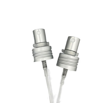 Matt Silver Perfume Pump Sprayer Dispenser Alu 24/410 0.12ML Dosage With Clip Lock