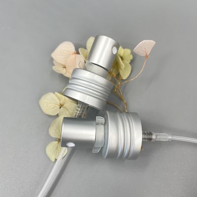 Matt Silver Perfume Pump Sprayer Dispenser Alu 24/410 0.12ML Dosage With Clip Lock