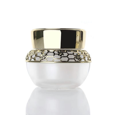 Luxury Gold Empty Face Cream Jars Acrylic 30g 50g PMMA For Cosmetic