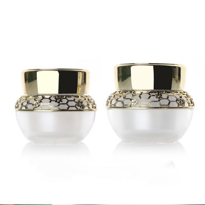 Luxury Gold Empty Face Cream Jars Acrylic 30g 50g PMMA For Cosmetic