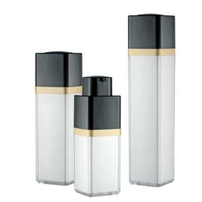 Rotary Square Airless Bottle 15ml 30ml 50ml Double Wall Silk Screening Matte Packaging Bottle
