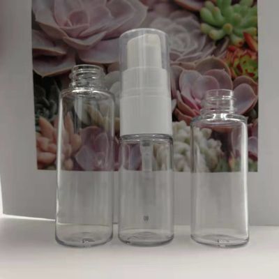Round 30ml 1.06oz Neck 20mm Pet Sprayer Bottle Thick Wall Clear Color