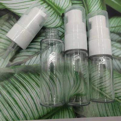 Round 30ml 1.06oz Neck 20mm Pet Sprayer Bottle Thick Wall Clear Color