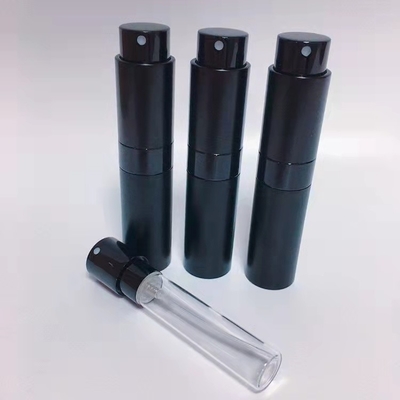 Travel Mini Aluminum  8ML Black Color Aluminum Top Quality Refillable Perfume Spray Bottle