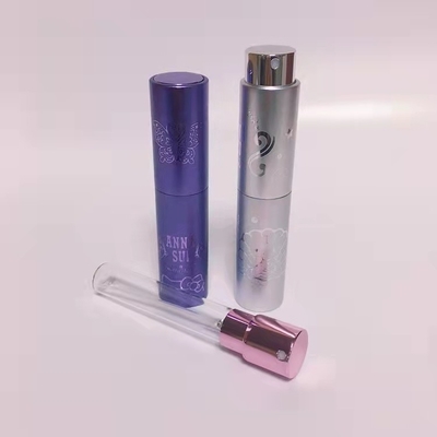 Embossed Aluminum Perfume Spray Bottle Luxury Design 10ml 8ml  Replaceable Glass Bottle