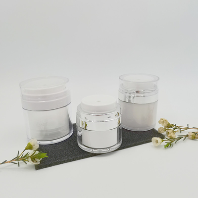 15 / 30 / 50g Airless Pump Jar Empty Acrylic Cream Bottle Cosmetic Easy To Use Container Portable Travel Makeup Tools