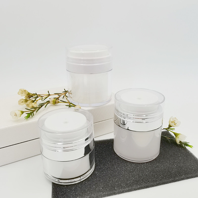 15 / 30 / 50g Airless Pump Jar Empty Acrylic Cream Bottle Cosmetic Easy To Use Container Portable Travel Makeup Tools